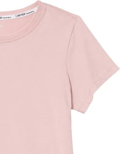 Vista 4 de Calvin Klein Performance Women's Woven Logo Patch Short Sleeve Crew Neck Tee