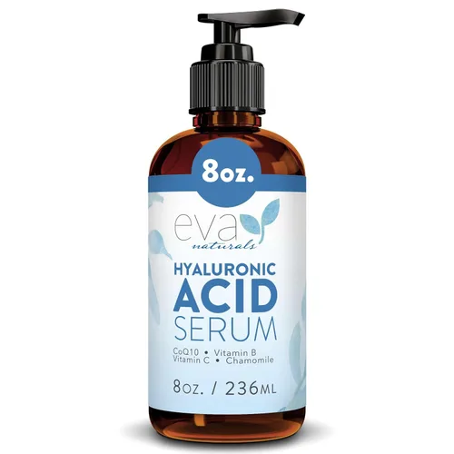 Vista 8 de Eva Naturals Ácido hialurónico + suero B5 para la cara – Suero facial ultra hidratante con vitamina C y B5 para hidratación profunda, tratamiento