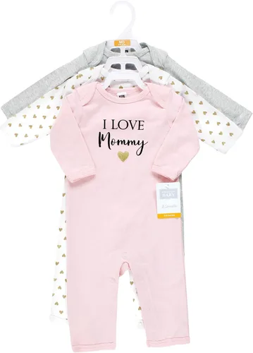 Vista 2 de Hudson Baby - Mamelucos de algodón para niñas bebés