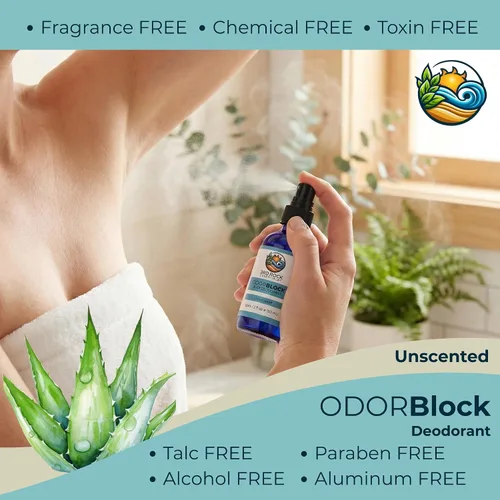 Vista 4 de 3rd Rock Essentials ODORBlock Desodorante corporal sin perfume Desodorante invisible sin aluminio no tóxico Cuidado personal totalmente natural