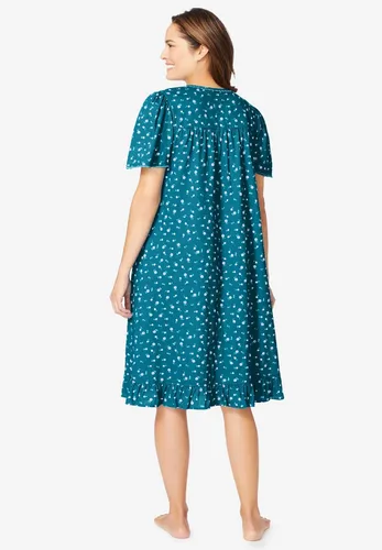 Vista 3 de Dreams & Co. Pijama corto de algodón con estampado floral para mujer, talla grande