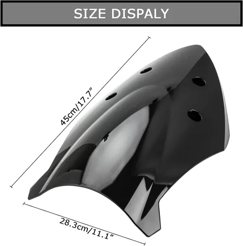 Vista 3 de Parabrisas doble burbuja para GSXS1000 GSXS1000F 2015-2021 (negro)
