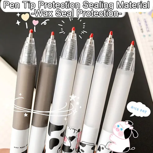 Vista 4 de Lindos bolígrafos kawaii de tinta negra de 0.020 in, punta fina, bolígrafo de escritura suave para suministros escolares de oficina, regalos