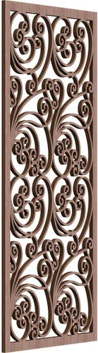 Vista 142 de 9 3/8"W x 24 3/8"H x 1/4"T Marilla Decorativos Paneles de Pared de Madera Calado, Abedul