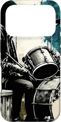 Vista 30 de Black White Drummer Music Lover Drumming Drummer Graphic Case for iPhone 17