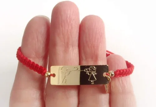 Vista 5 de Pulseras de cuerda roja de la amistad pulseras de amor infinito de hilo rojo