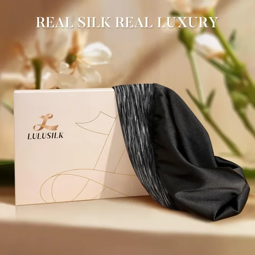 Vista 7 de LULUSILK Gorro de Dormir con Forro de Seda de Morera, Se Acabó el Cabello Encrespado y Enredado, Envoltorio de Cabello de Seda que se Mantiene