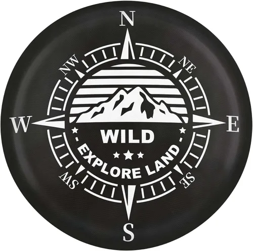 Vista 9 de Explore Land Funda para neumático de repuesto de 26-27.75 pulgadas. Compatible con remolques, vehículos recreativos, SUV, camiones, cubierta suave