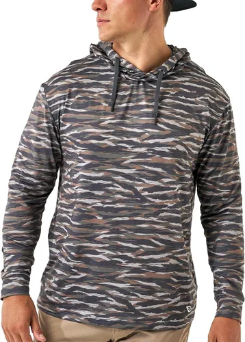 Vista 33 de Burlebo Sudadera de rendimiento para hombre – Prenda de manga larga ligera, ajuste atlético, absorción de humedad, protección solar Camuflaje