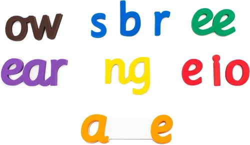 Vista 3 de Junior Learning Rainbow Phonics - Letras magnéticas, multicolor, modelo: JL194, blanco, 1.8 de alto x 10.2 de largo x 8 de ancho