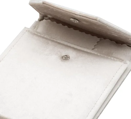 Vista 2 de Collar de terciopelo Joyería Carpeta de viaje Estuche de almacenamiento (Beige)