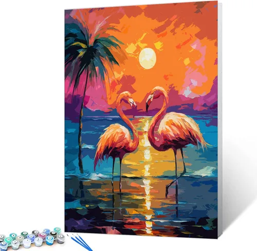 Vista 13 de Tucocoo Saguaro Cactus - Pintura por números para adultos, kits de pintura al óleo digital sobre lienzo con pinceles y pigmento acrílico, imagen