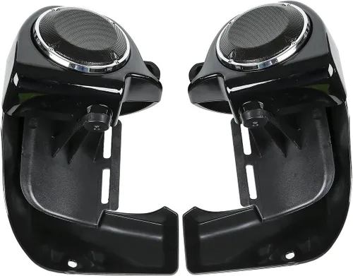 Vista 8 de XMT-MOTO Carenado inferior ventilado negro brillante con caja de altavoz de 16.5 cm para Harley Touring Road King FLHR Road Glide FLTRX Street Glide