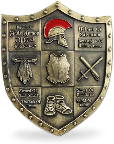 Vista 2 de Armadura de Dios EPH 613-17 Moneda de desafío Escudo de fe