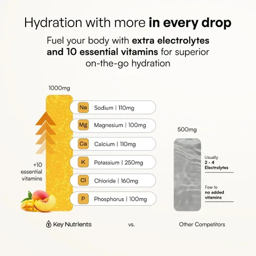 Vista 95 de KEY NUTRIENTS Electrolitos en polvo sin azúcar, limonada de maracuyá con 6 electrolitos y minerales, fibra prebiótica y polvos de hidratación