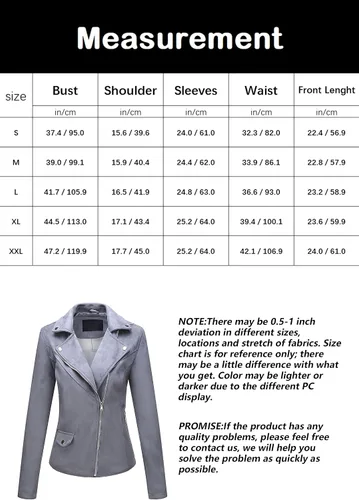 Vista 6 de Bellivera Chaqueta corta de piel sintética para mujer, con solapas, abrigo de gamuza para otoño, moda con microelástico