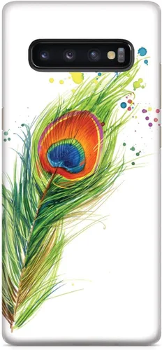 Vista 17 de Inspired Cases - Compatible con iPhone Xs Max - Funda protectora con textura 3D para Apple iPhone Xs Max - Plumas de pavo real acuarela