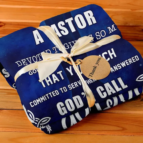Vista 3 de Amonee-YL Regalos de agradecimiento para pastores, regalos para pastor, manta de pastor de 50 x 60 pulgadas, regalo para pastores para hombres