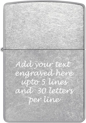 Vista 14 de Mechero personalizado Zippo Classic resistente al viento con grabado (1941 Negro Hielo)