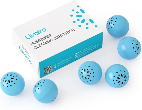 Vista 8 de Livatro Bola de limpieza del humidificador: combate el moho del humidificador y las bacterias con limpiador humidificador, evita la acumulación