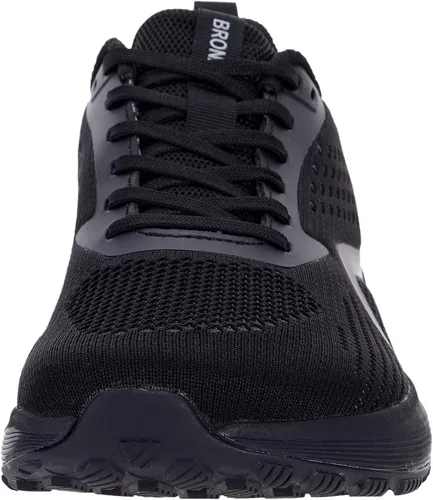 Vista 8 de BRONAX Zapatos de correr anchos acolchados y de soporte para carretera para hombre Puntera ancha Suela de goma Negro
