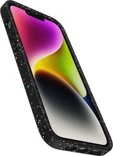 Vista 4 de OtterBox Funda para iPhone 14 Plus Serie Sostenible con MagSafe - Noche de Carnaval (Negro), a Prueba de Golpes, Resistente a las Caídas