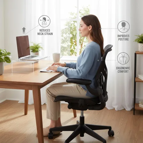 Vista 8 de Azar 515360 - Soporte de acrílico para monitor, fabricado en Estados Unidos, soporte para portátil y monitor de acrílico, soporte elevador