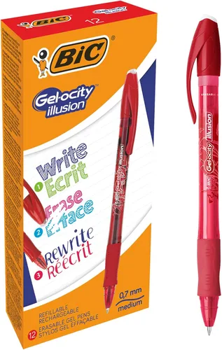 Vista 9 de Bic 943441 Gel Ocity Illusion Print Gel Pen 0.028 in (Pack de 12) - Negro