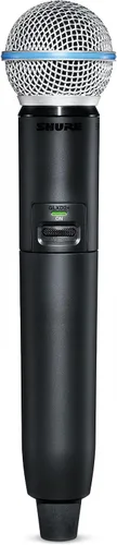 Vista 2 de Shure Transmisor de mano GLXD2+/B58 con cápsula de micrófono vocal BETA 58A - para uso con sistemas de micrófono inalámbrico digital de doble banda