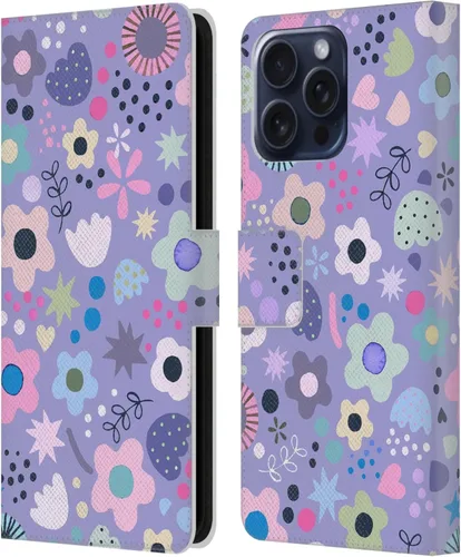 Vista 142 de Head Case Designs Officially Licensed Ninola Abstract Poppies Lilac Floral Leather Wallet Case Compatible with Samsung Galaxy A07 4G