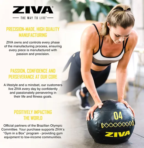 Vista 7 de ZIVA Pelota de pared suave – Pelota de ejercicio con peso altamente duradera para entrenamiento de fuerza y acondicionamiento, varios