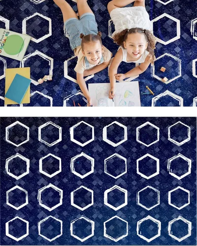 Vista 7 de OLEEK Large Classroom Rug Elementary 5x7 - (Washable) Classroom Rugs for Kids Room - Classroom Carpet Elementary - Kids playroom Rug 5 x 7