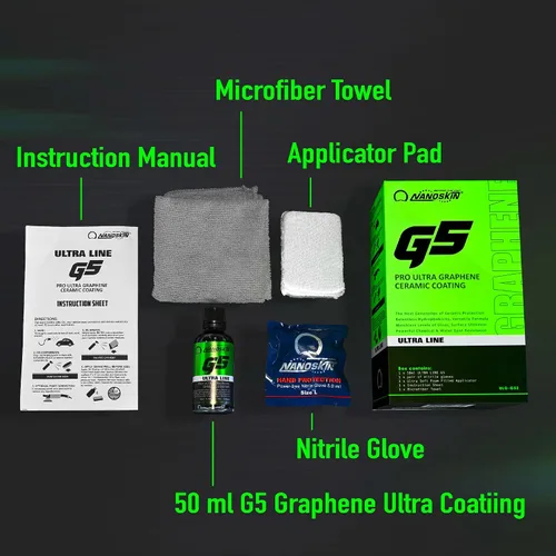 Vista 6 de Nanoskin Ultra Line G5 Ultra Graphene Revestimiento Cerámico - Revestimiento cerámico duradero para pintura de automóviles para detallado
