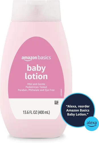Vista 3 de Amazon Basics Loción para bebé, suave y delicada, ligeramente perfumada, 13.6 fl oz (paquete de 1) (anteriormente Solimo)
