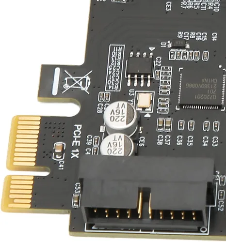 Vista 9 de Zunate Tarjeta PCIe a USB 3.2 GEN1, tarjeta de expansión frontal GEN1 USB3.2 de 5 Gbps, tarjeta de expansión PCI Express, tarjeta vertical
