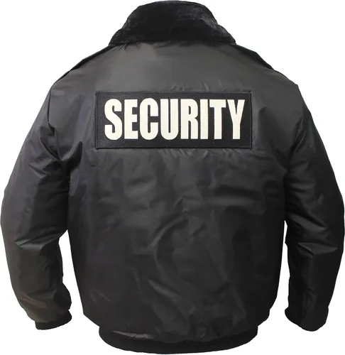 Vista 2 de First Class Watch-Guard - Chaqueta bomber con identificación de seguridad reflectante (negro)