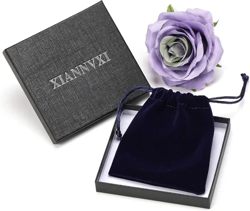 Vista 7 de XIANNVXI Collar con colgante de luna creciente envuelta en alambre con forma de árbol de la vida Collar con piedras de cristal curativo de reiki