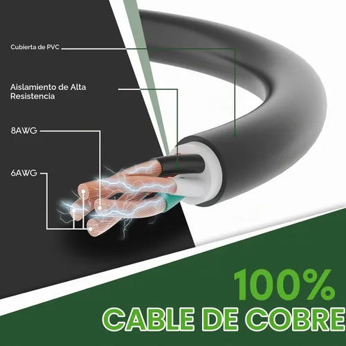 Vista 5 de RVGUARD Cable de alimentación RV de 50 amperios y 15 pies, cable de extensión de generador 14-50P a SS2-50R, cable STW resistente con indicador