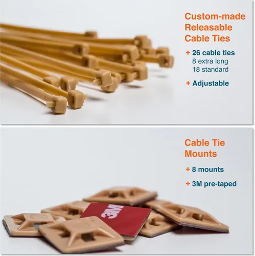 Vista 5 de Roving Cove® Safe Rail ™ – Balcón Escalera y Red de seguridad – Pasamanos y escaleras Ferroviario neta, almendra