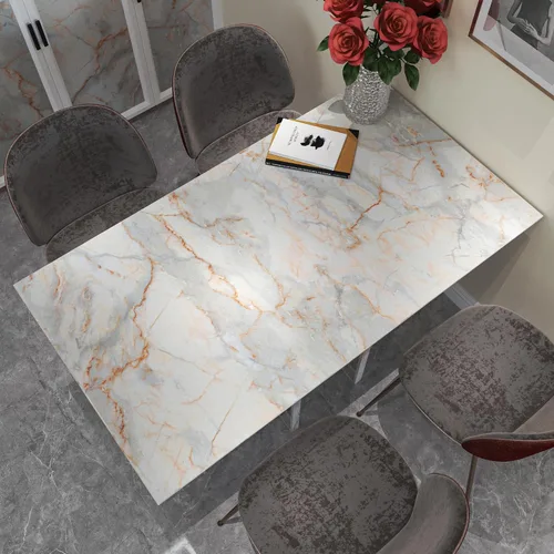Vista 11 de 3yecao Papel tapiz de grano de madera marrón grueso, 24 x 197 pulgadas, impermeable, con textura sintética, papel de contacto de madera gris azul