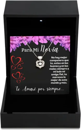 Vista 11 de Cadena de oro para novia con mensaje personalizado, regalo de aniversario de boda o Navidad, collar para mujer