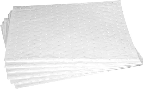 Vista 2 de Aain LT011 - Alfombrillas absorbentes de derrames, 20 pulgadas de largo x 15 pulgadas de ancho, color blanco Construcción pesada Bloqueo