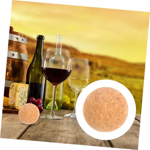 Vista 6 de 1 tapón de bola de corcho de madera para decantador de vino, jarra y botella, 1.41 pulgadas de diámetro, fácil de usar y reutilizable