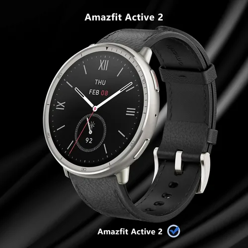 Vista 2 de 3 Pack for Amazfit Active 2 Screen Protector, Non-Tempered Glass Flexible Protection, HD Clear Protective Film