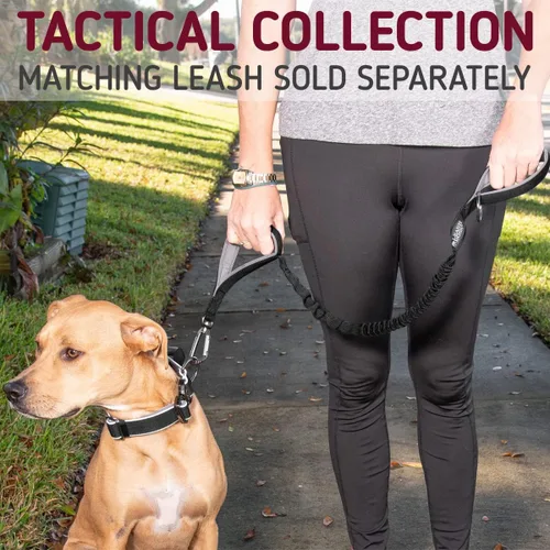 Vista 6 de Leash Boss Collar táctico para perro – Collar de perro con asa resistente ajustable militar K9 collar con hebilla de liberación rápida y asa