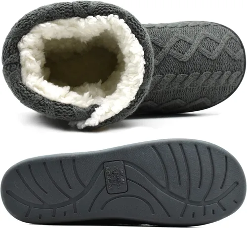 Vista 3 de ONCAI Pantuflas de punto cómodas para mujer, zapatos de invierno cálidos para interiores y exteriores