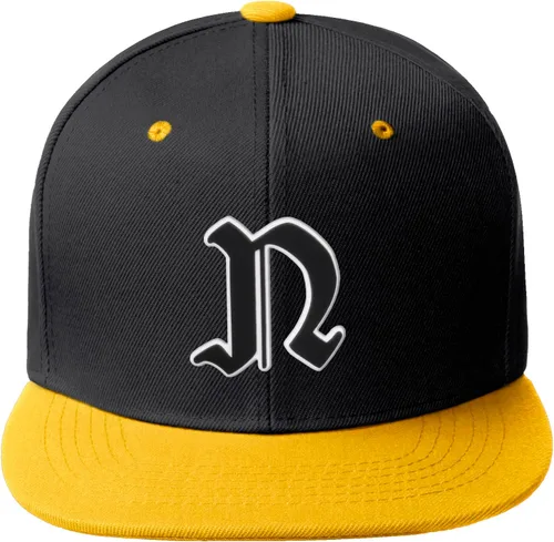Vista 1387 de Daxton Gorra clásica con visera de billete plano con letras del alfabeto inglés antiguo de la A a la Z
