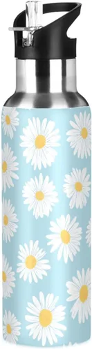 Vista 27 de Botella de Agua de Lobo Tazas de Lobo Botella de Agua Galaxia para Niños Niñas con Tapa de Pajita Lobos Aislada Acero Inoxidable Frasco de Agua a007