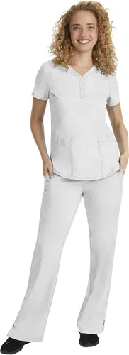 Vista 3 de Healing Hands Pantalón de hospital de etiqueta púrpura para mujeres modelo Taylor 9095 2 con cordón y 2 bolsillos