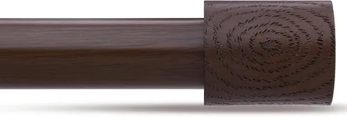 Vista 12 de Barras de cortina de madera, barra decorativa ajustable de 1 pulgada estilo granja rústico, barra de cortina bohemia resistente para ventanas de 28